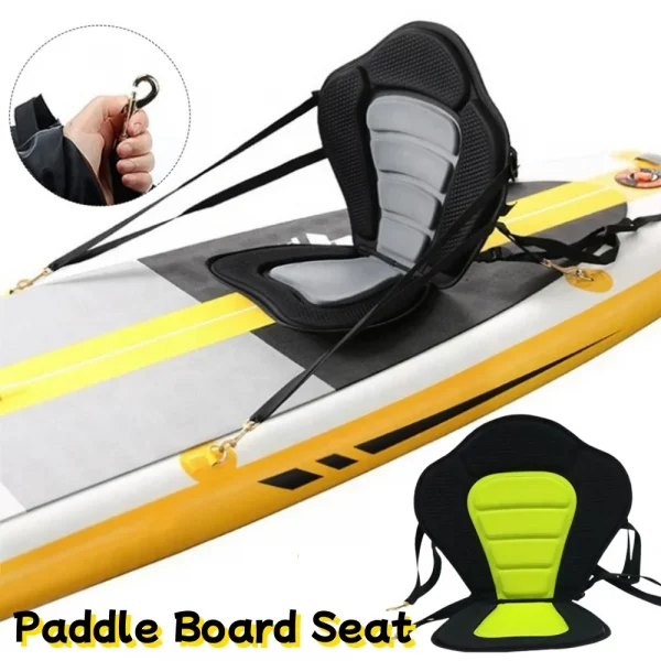 Kayak Paddle Board Seat Adjustable Stand Up Backrest Seat with Storage Bag Non-Slip Backrest Seat for Rowboats Fishing Canoeing